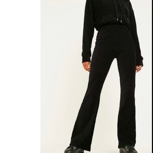 Urban Outfitters Cassidy Ribbed Velvet Kick Flare Pant